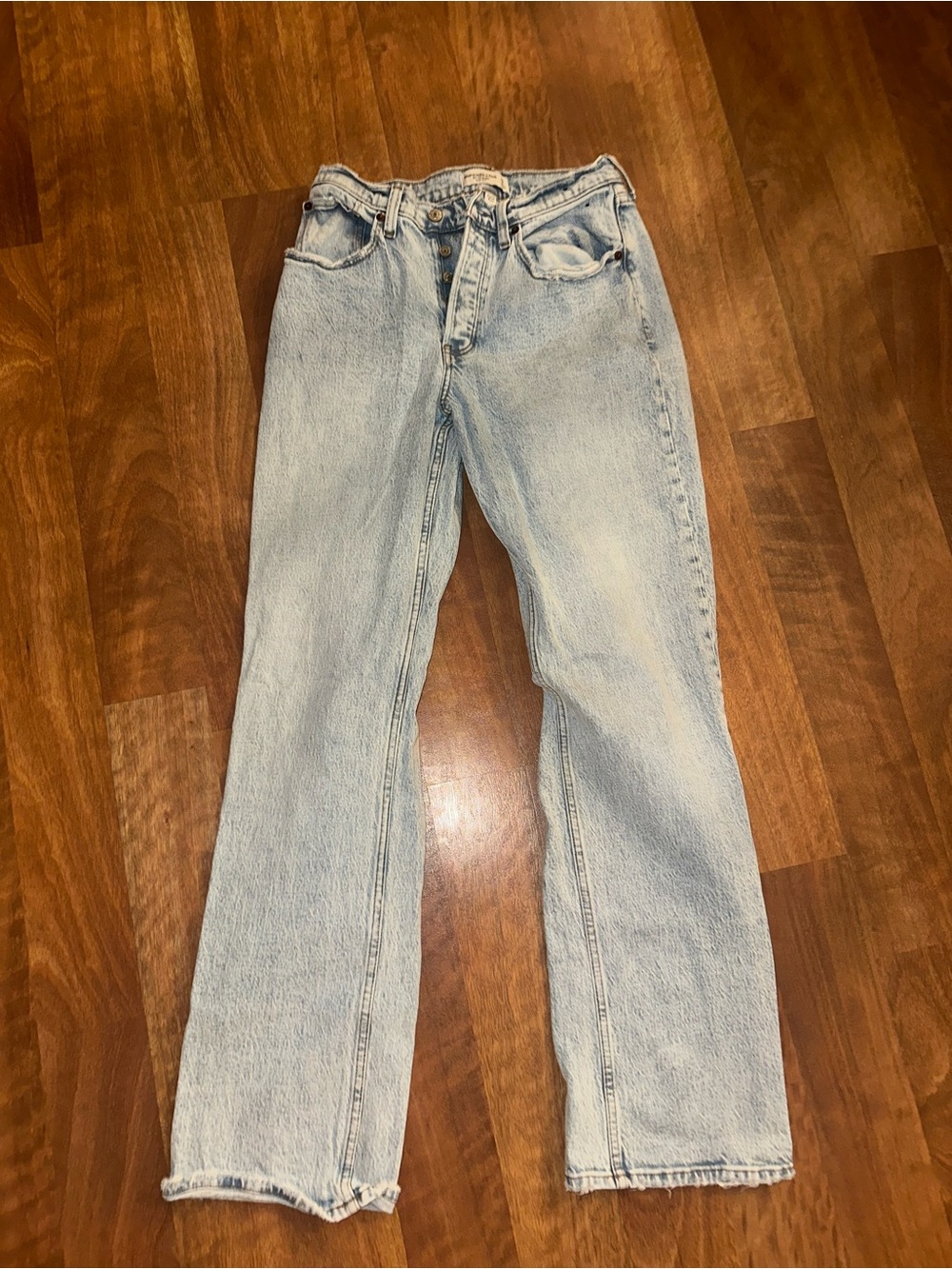 Abercrombie & Fitch Light Blue Low Rise 90s Baggy Jeans